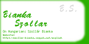 bianka szollar business card